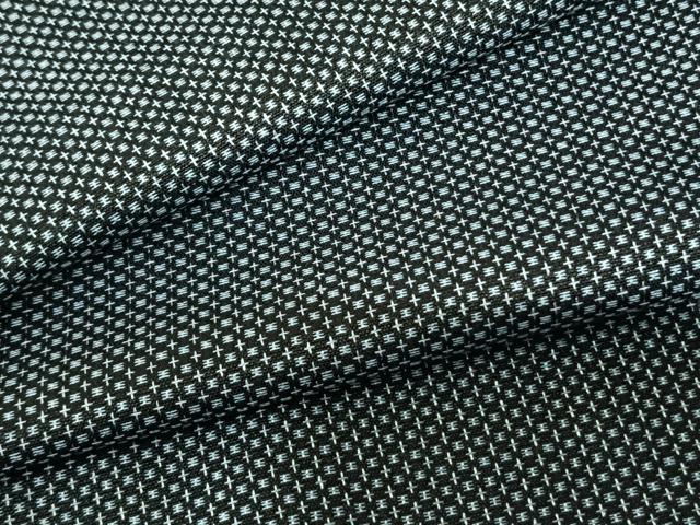 平和屋着物▽男性 お召 単衣 亀甲柄 キングサイズ 正絹 逸品 未使用 AABF5615fy
