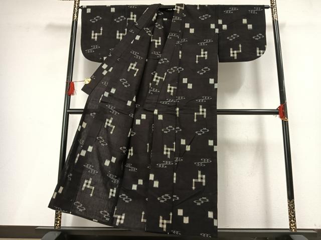 平和屋着物▽本場琉球絣 綿琉球 単衣 綿 逸品 AABF5661fy