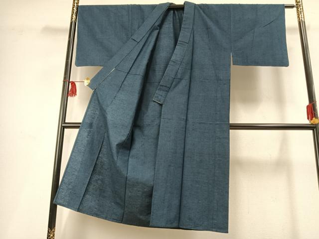 平和屋着物▽男性 紬 単衣 アンサンブル 褐返色 正絹 逸品 AABF5665fy