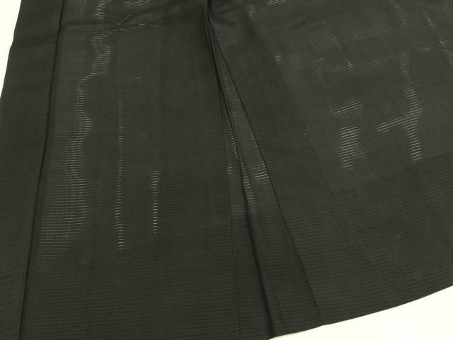 平和屋着物▽男性 長羽織 黒紋付 正絹 逸品 AABF5666fy