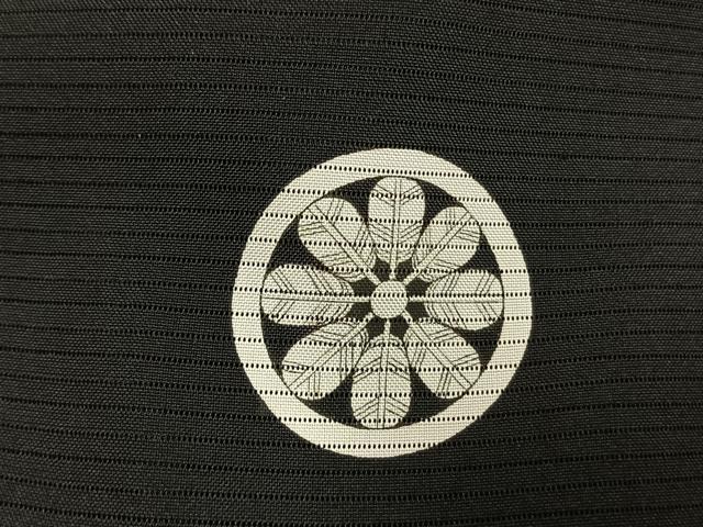 平和屋着物▽男性 長羽織 黒紋付 正絹 逸品 未使用 AABF5668fy