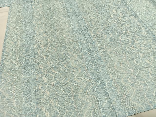 平和屋着物*夏物 小紋 絽 流水勝虫文 洗える着物 AABF5683fy