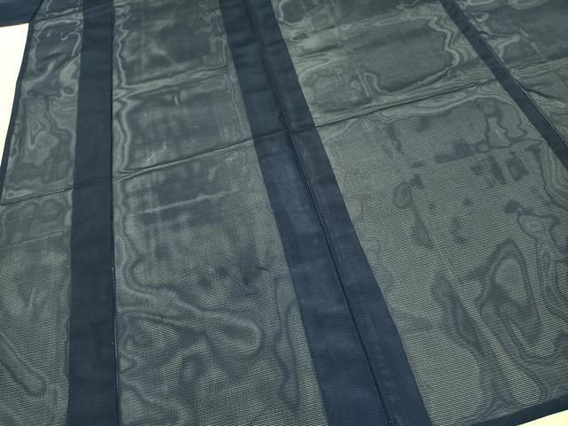 平和屋着物*夏物 色無地 絽 紺青色 洗える着物 AABF5684fy