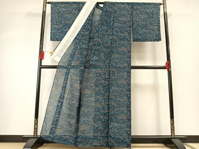 平和屋着物*夏物 紗紬 枝花文 正絹 逸品 AABF5718fy