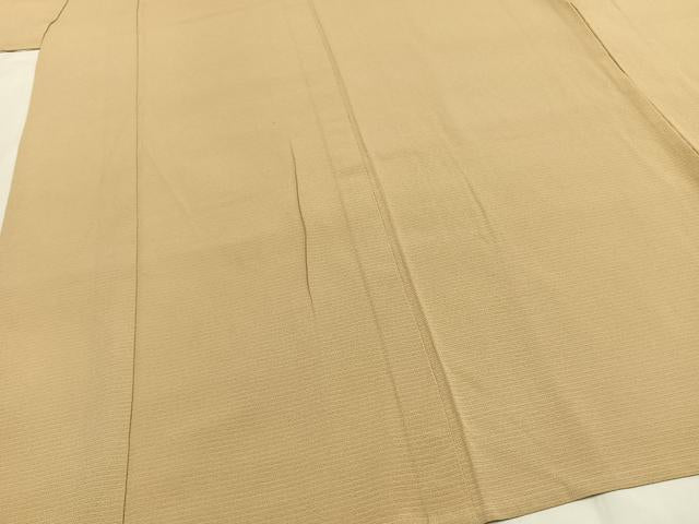 平和屋着物*夏物 色無地 絽縮緬 枯色 正絹 逸品 AABF5727fy