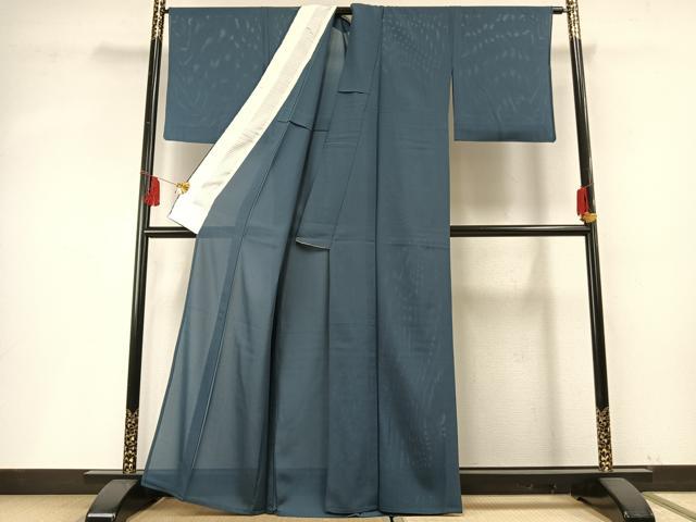 平和屋着物*夏物 色無地 絽 錆御納戸色 正絹 逸品 AABF5729fy