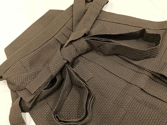 平和屋着物*夏物 男性 馬乗り袴 紗 幾何学文様 正絹 逸品 AABF5734fy