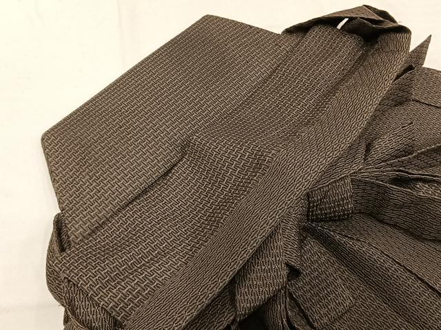 平和屋着物*夏物 男性 馬乗り袴 紗 幾何学文様 正絹 逸品 AABF5734fy