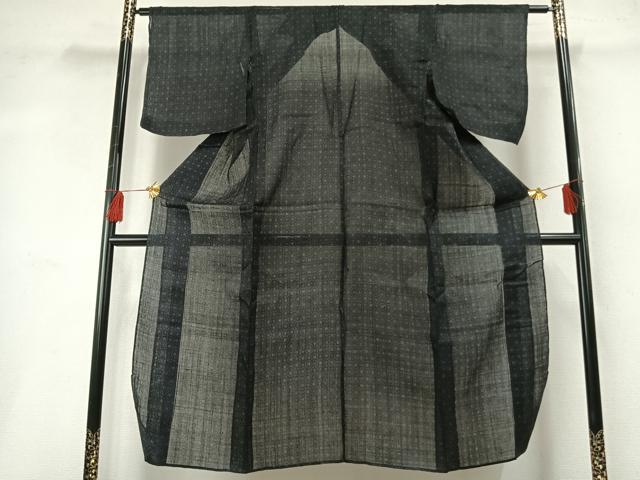 平和屋着物*夏物 重要無形文化財 本場宮古上布 幾何学文様 苧麻 逸品 AABF5746fy