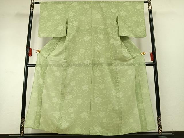 平和屋着物*夏物 小紋 紗 花唐草文 正絹 逸品 AABF5753fy