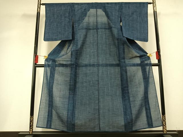 平和屋着物*夏物 小紋 紗 格子 未使用 AABF5761fy