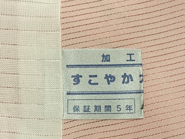 平和屋着物*夏物 小紋 絽 手描き 草花文 洗える着物 AABF5771fy