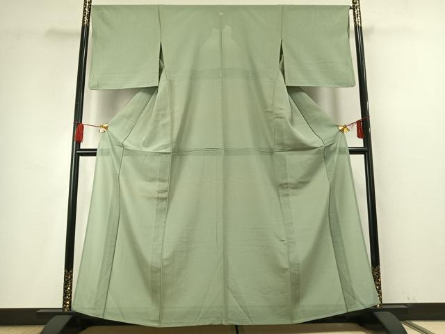平和屋着物*夏物 色無地 絽 薄萌葱色 正絹 逸品 AABF5774fy