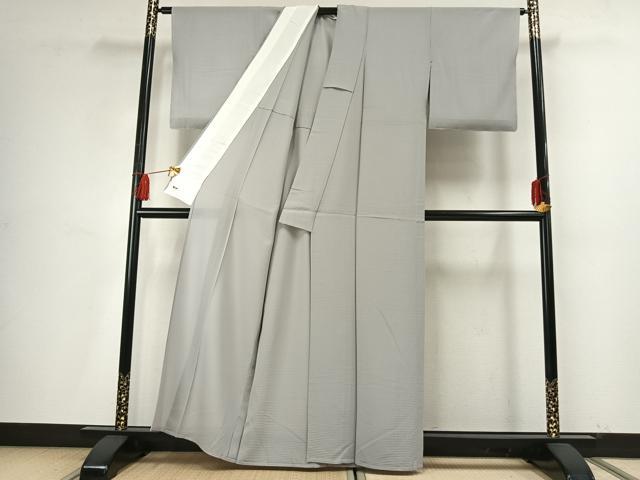 平和屋着物*夏物 色無地 絽 薄雲鼠色 三越扱い 正絹 逸品 未使用 AABF5776fy
