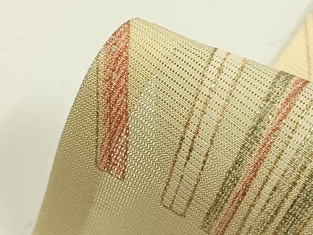 平和屋着物*夏物 小紋 絽 草葉文 金彩 正絹 逸品 AABF5777fy
