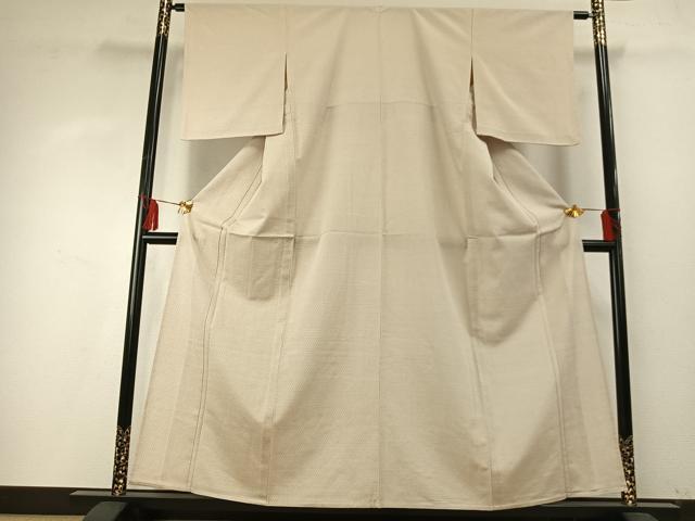 平和屋着物▽本塩沢 単衣 蚊絣 正絹 逸品 未使用 AABF5792fy