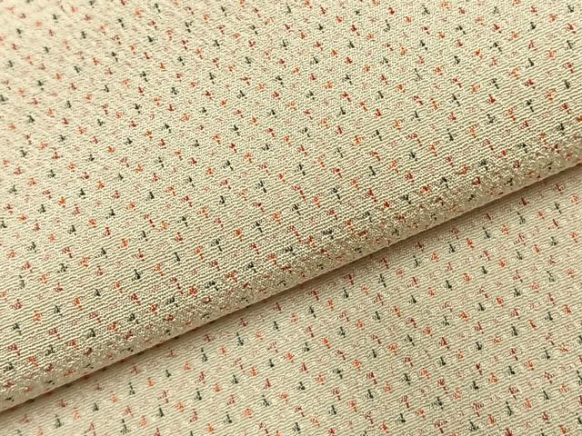 平和屋着物▽本塩沢 単衣 蚊絣 正絹 逸品 未使用 AABF5792fy