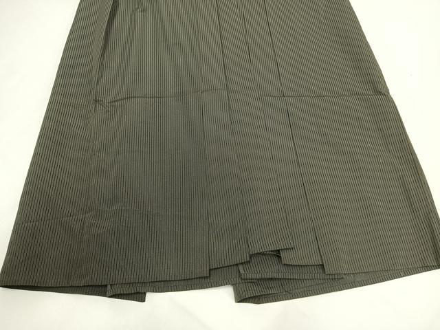 平和屋着物*夏物 男性 行灯袴 絽 縞 正絹 逸品 AABF5798fy