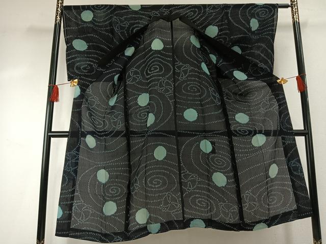 平和屋着物*夏物 男性 長襦袢 縦絽 丸文 正絹 逸品 AABF5803fy