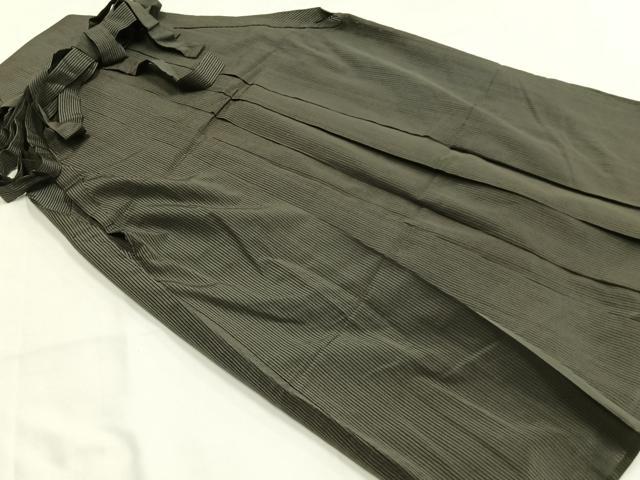 平和屋着物*夏物 男性 行灯袴 絽 縞 正絹 逸品 AABF5811fy