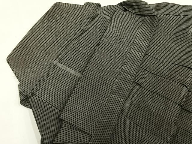 平和屋着物*夏物 男性 行灯袴 絽 縞 正絹 逸品 AABF5811fy