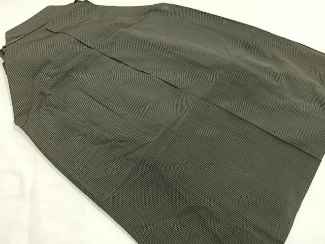 平和屋着物*夏物 男性 行灯袴 絽 縞 正絹 逸品 AABF5811fy