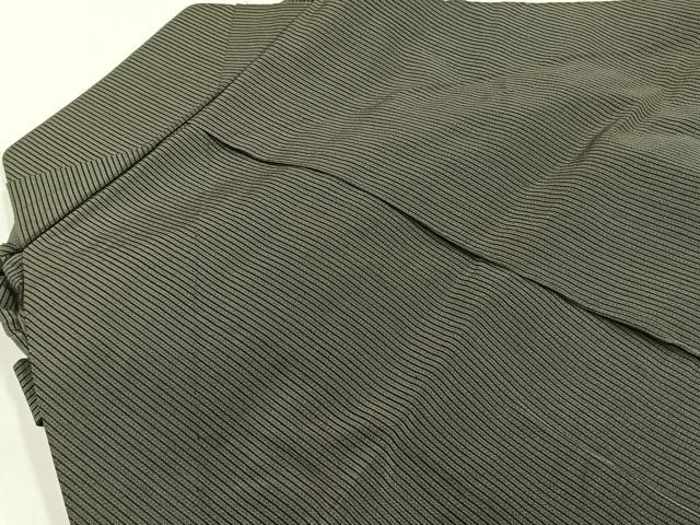 平和屋着物*夏物 男性 行灯袴 絽 縞 正絹 逸品 AABF5811fy