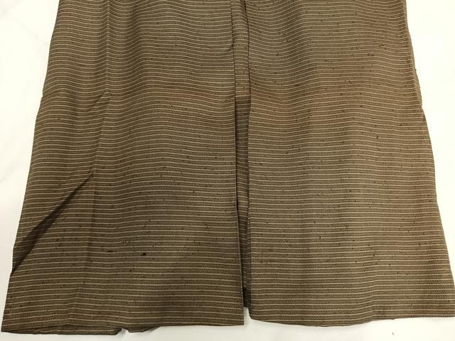 平和屋着物*夏物 男性 馬乗り袴 絽 縞 正絹 逸品 AABF5818fy