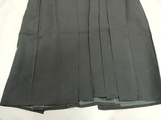 平和屋着物*夏物 男性 行灯袴 絽 縞 正絹 逸品 AABF5819fy