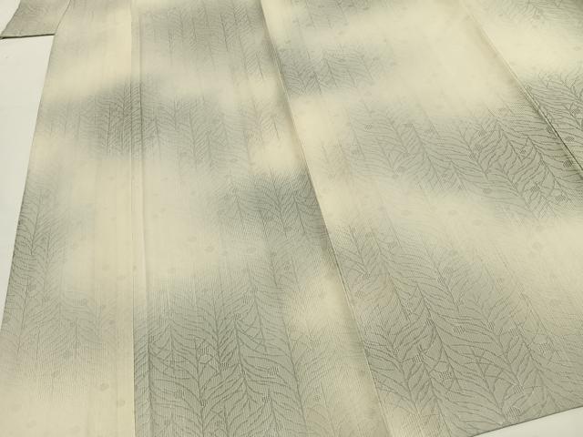 平和屋着物*夏物 小紋 紗 草葉文 暈し染め 正絹 逸品 AABF5822fy