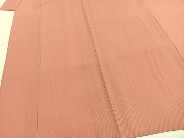 平和屋着物*夏物 色無地 絽 甚三紅色 洗える着物 AABF5827fy