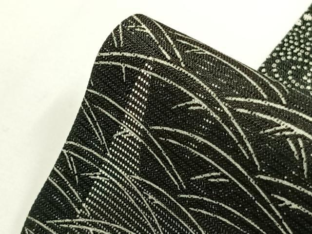 平和屋着物*夏物 訪問着 絽 型染め 草花文 黒地 洗える着物 未使用 AABF5834fy