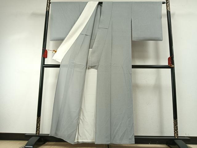 平和屋着物*夏物 無形文化財 内田秀一 江戸小紋 縦絽 丸文 正絹 逸品 AABF5852fy