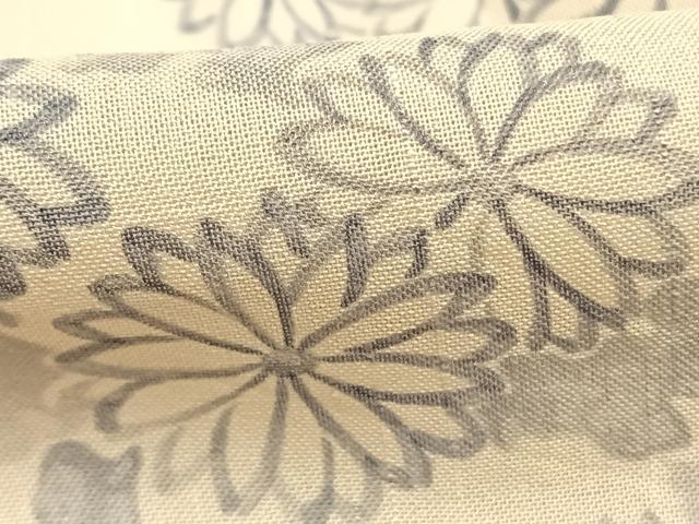 平和屋着物*夏物 絹芭蕉 訪問着 手描き 草花 葡萄蔦の葉文 正絹 逸品 AABF5859fy