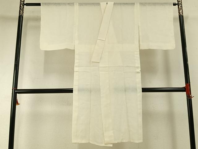 平和屋着物*夏物 長襦袢 紗 舞花地紋 生成り色 麻 AABF5874fy