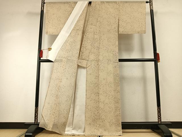 平和屋着物*夏物 本場大島紬 夏大島 舞葉文 正絹 逸品 AABF5891fy