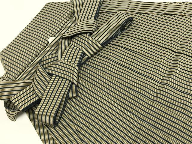 平和屋着物*夏物 男性 行灯袴 絽 縞 正絹 逸品 未使用 AABF5900fy