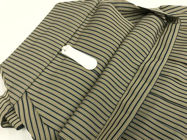 平和屋着物*夏物 男性 行灯袴 絽 縞 正絹 逸品 未使用 AABF5900fy