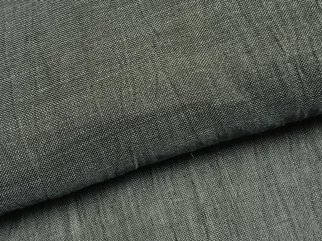 平和屋着物*夏物 男性 小千谷ちぢみ 柳煤竹色 麻 逸品 AABF5910fy