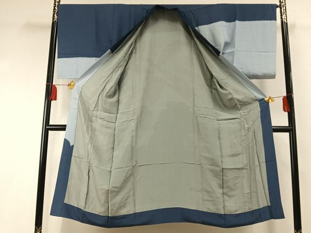 平和屋着物●男性 長襦袢 袷 絞り 手描き 鷲 金彩 正絹 逸品 AABF5913fy