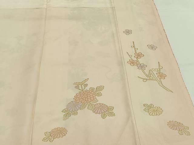 平和屋着物●訪問着 片輪車花文 暈し染め 金銀彩 正絹 逸品 AABF5916fy