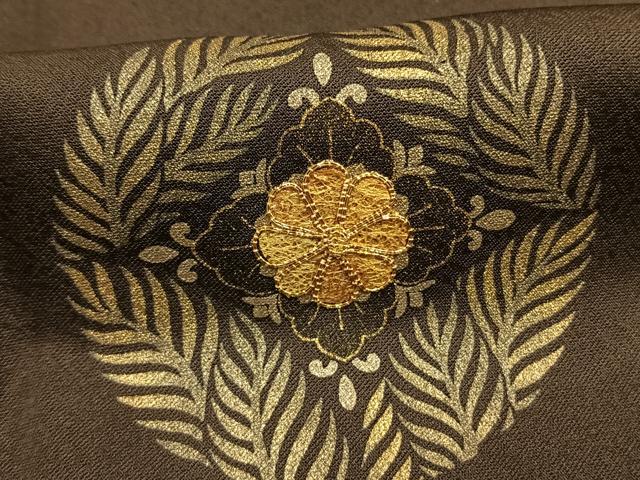平和屋着物●黄金繭 訪問着 駒刺繍 吉祥花鳥文 金銀彩 さが美扱い 正絹 逸品 AABF5917fy