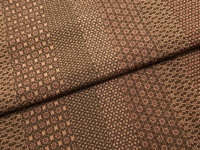 平和屋着物●上質な小紋 間道 鬼しぼ縮緬 正絹 逸品 AABF5928fy