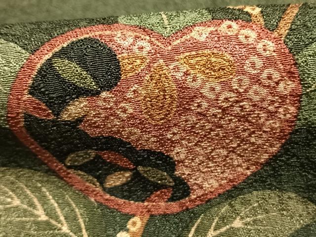 平和屋着物●訪問着 作家物 本苔染 冊子花蝶文 暈し染め 金彩 正絹 逸品 AABF5937fy