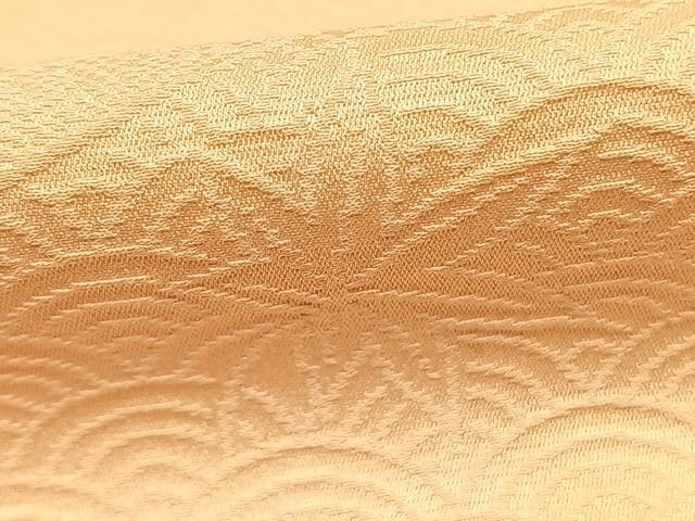 平和屋着物●上質な色無地 紅葉 青海波地紋 雄黄色 正絹 逸品 AABF5959fy