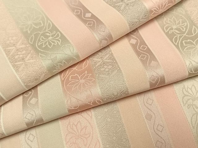 平和屋着物●上質な小紋 草花間道 正絹 逸品 AABF5962fy