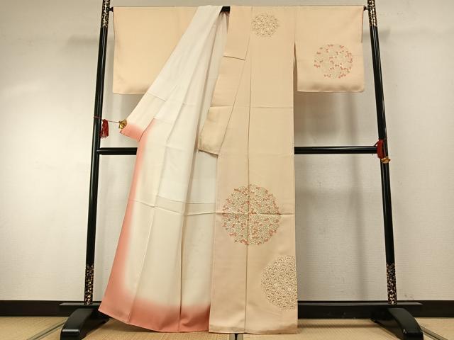 平和屋着物●訪問着 草花文 金彩 正絹 逸品 AABF5967fy