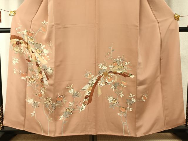 平和屋着物●創業460年・千總 訪問着 束ね熨斗花文 金彩 西武百貨店扱い 正絹 逸品 AABF5972fy