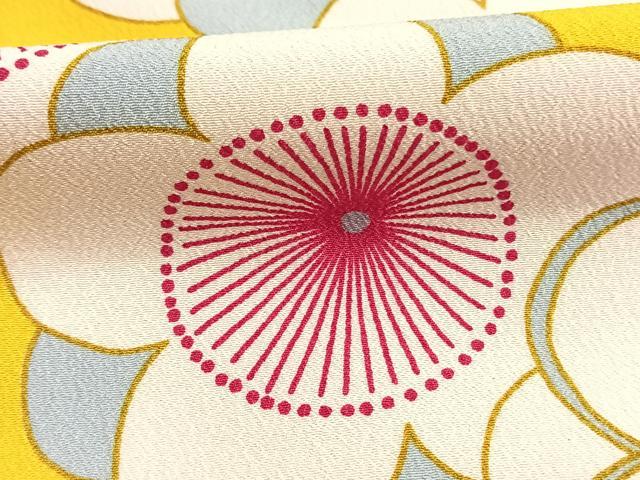 平和屋着物●振袖 舞花文 洗える着物 未使用 AABF5975fy