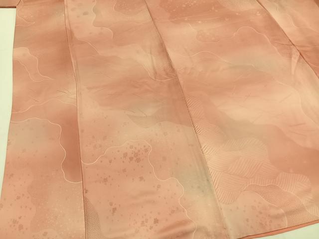 平和屋着物■上質な小紋 道長文 暈し染め 正絹 逸品 AABF5985fy